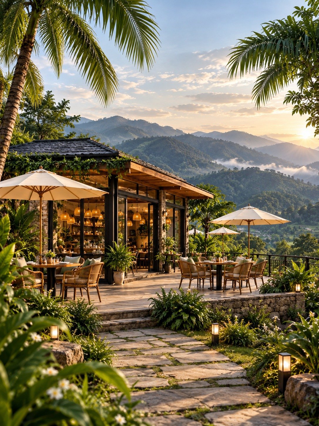 Vellora entrance surrounded by nature